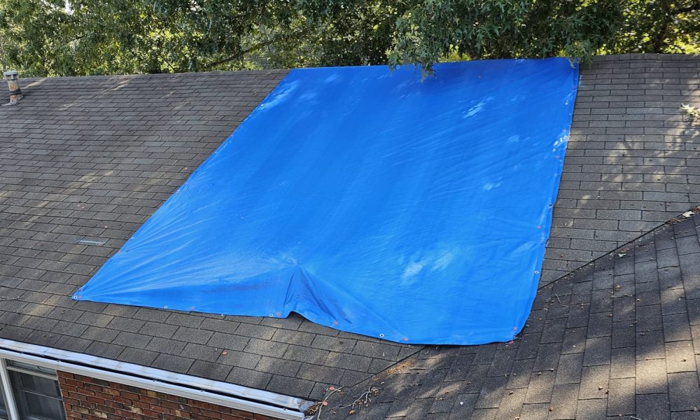 Emergency tarp and board up